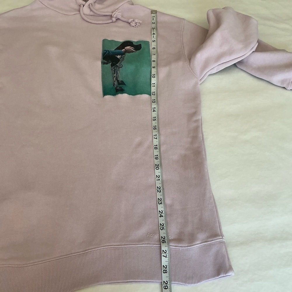 Acne Studios Dog Patch French Terry Hoodie Pullover Lilac Size Large - Picture 12 of 15